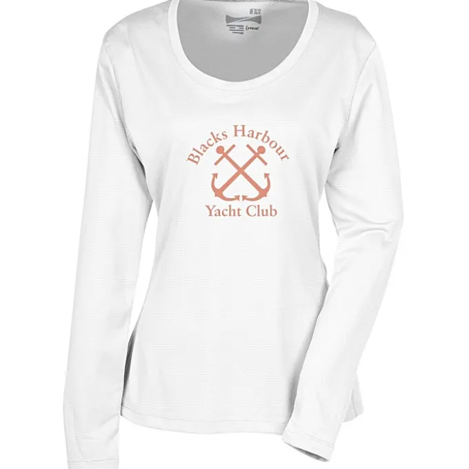 Popcorn Knit Performance Long Sleeve Tee - Ladies' - Screen