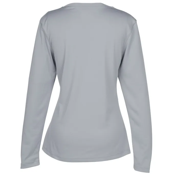 Popcorn Knit Performance Long Sleeve Tee - Ladies' - Screen