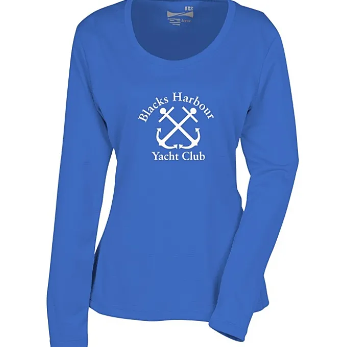 Popcorn Knit Performance Long Sleeve Tee - Ladies' - Screen