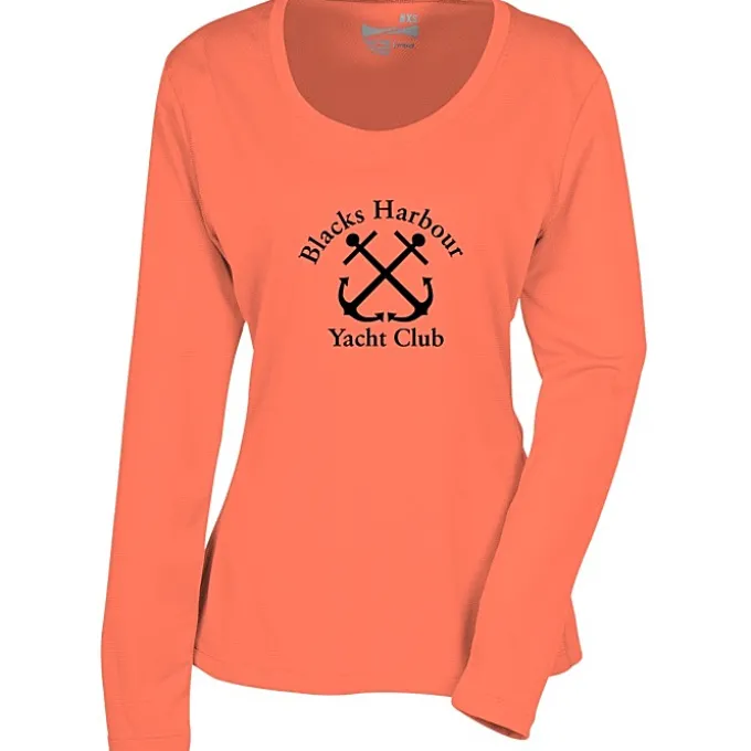Popcorn Knit Performance Long Sleeve Tee - Ladies' - Screen