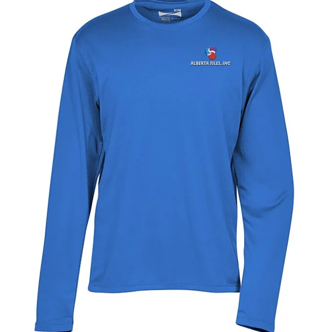Popcorn Knit Performance Long Sleeve Tee - Men's - Embroidered