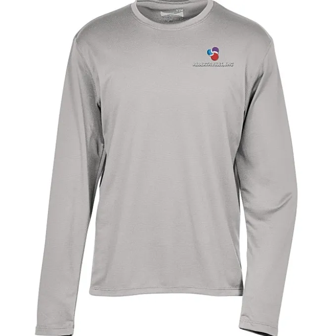 Popcorn Knit Performance Long Sleeve Tee - Men's - Embroidered