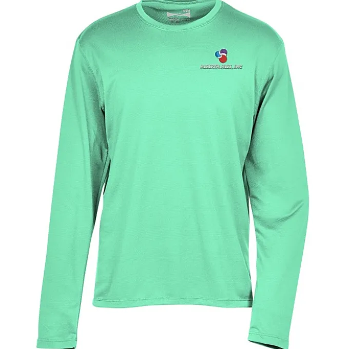 Popcorn Knit Performance Long Sleeve Tee - Men's - Embroidered