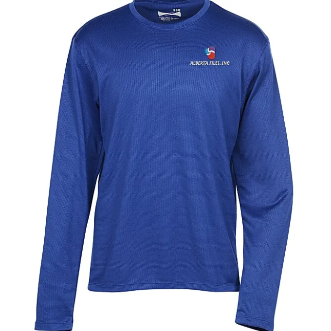 Popcorn Knit Performance Long Sleeve Tee - Men's - Embroidered