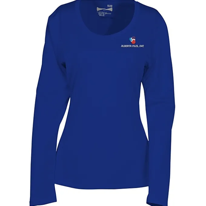 Popcorn Knit Performance Long Sleeve Tee - Ladies' - Embroidered