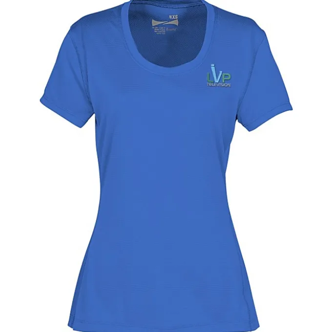Popcorn Knit Performance Tee - Ladies' - Embroidered