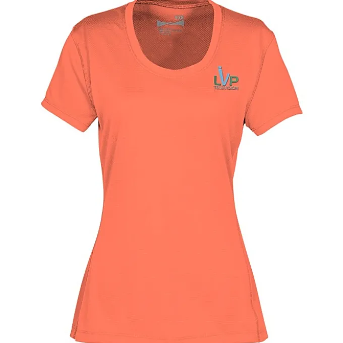 Popcorn Knit Performance Tee - Ladies' - Embroidered