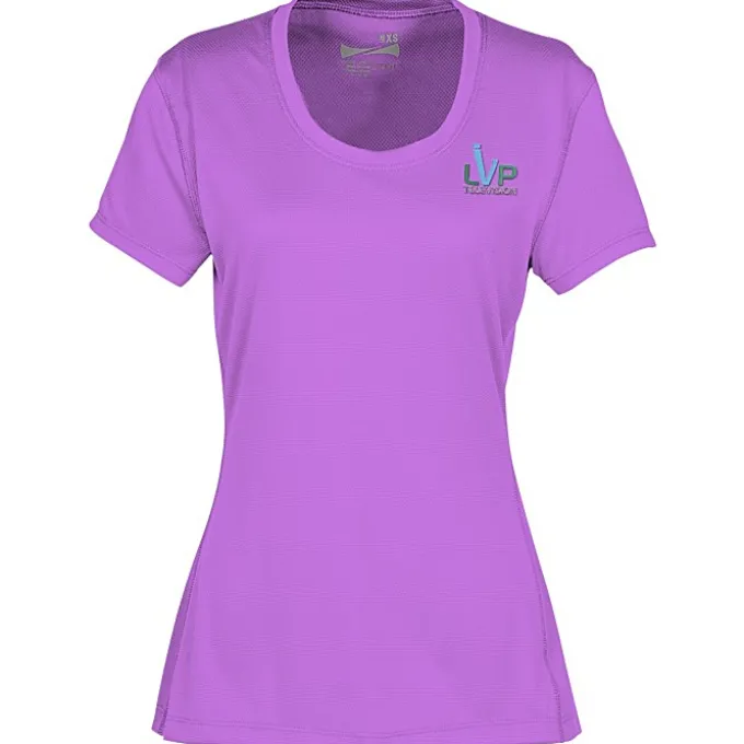 Popcorn Knit Performance Tee - Ladies' - Embroidered