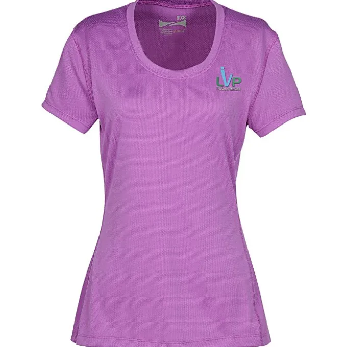 Popcorn Knit Performance Tee - Ladies' - Embroidered