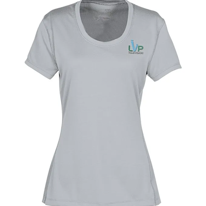 Popcorn Knit Performance Tee - Ladies' - Embroidered