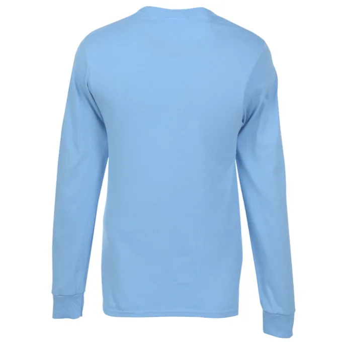 Port 50/50 Blend Long Sleeve T-Shirt - Embroidered