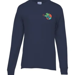 Port 50/50 Blend Long Sleeve T-Shirt - Embroidered