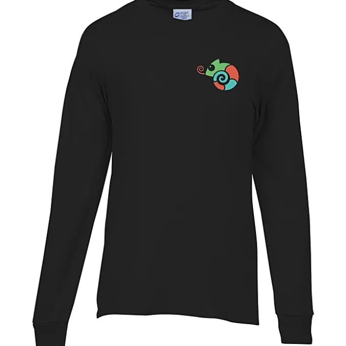 Port 50/50 Blend Long Sleeve T-Shirt - Embroidered
