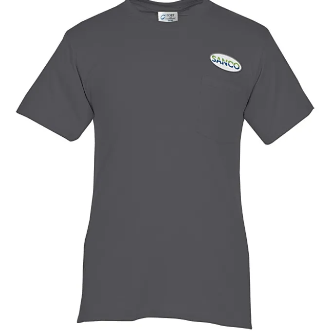 Port 50/50 Blend Pocket T-Shirt - Embroidered