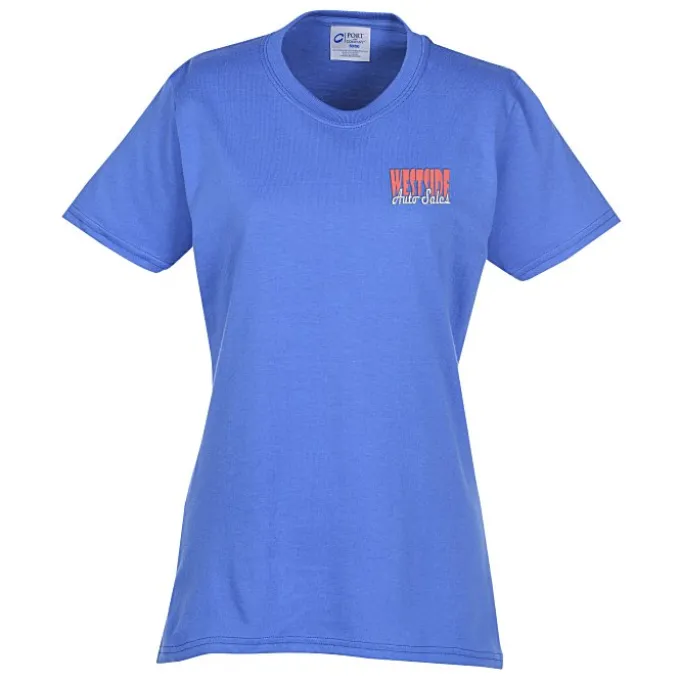 Port 50/50 Blend T-Shirt - Ladies' - Embroidered