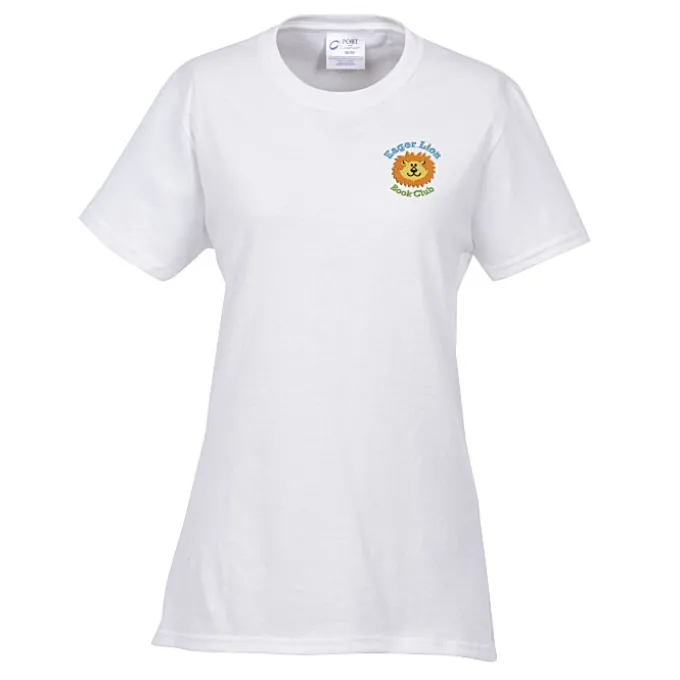 Port 50/50 Blend T-Shirt - Ladies' - Embroidered - 24 hr