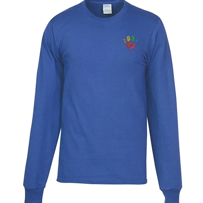 Port Classic 5.4-oz Long Sleeve T-Shirt - Men's - Colors - Embroidered