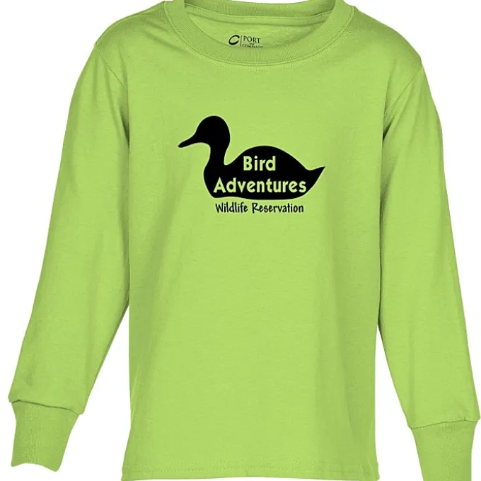 Port Classic 5.4-oz Long Sleeve T-Shirt - Youth - Screen