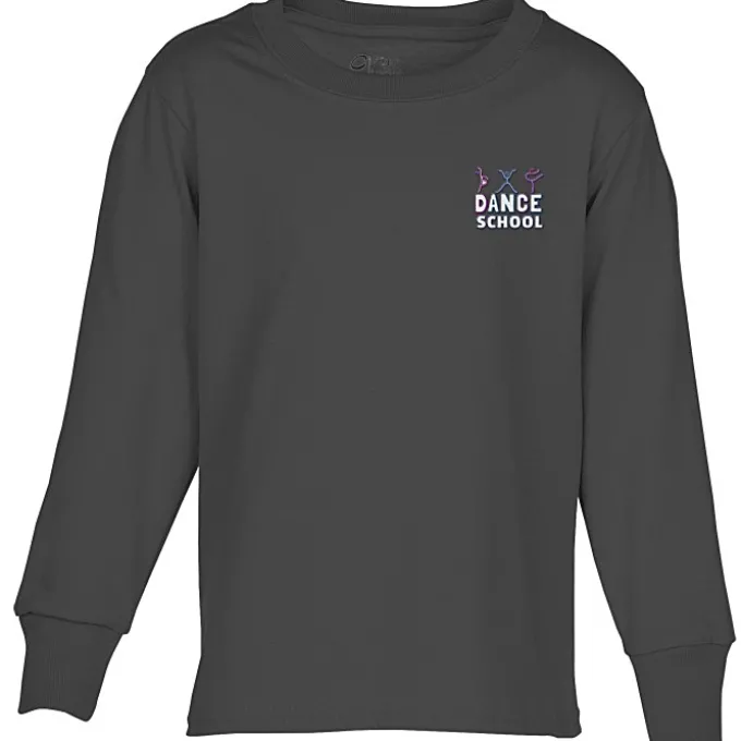 Port Classic 5.4-oz Long Sleeve T-Shirt - Youth - Embroidered