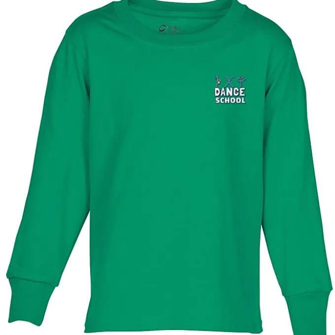 Port Classic 5.4-oz Long Sleeve T-Shirt - Youth - Embroidered