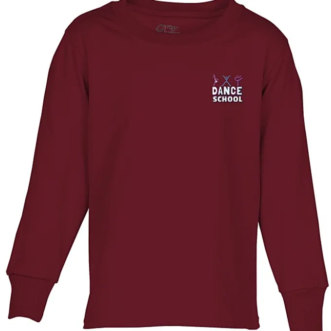 Port Classic 5.4-oz Long Sleeve T-Shirt - Youth - Embroidered