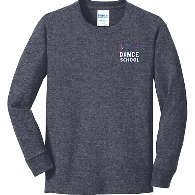 Port Classic 5.4-oz Long Sleeve T-Shirt - Youth - Embroidered