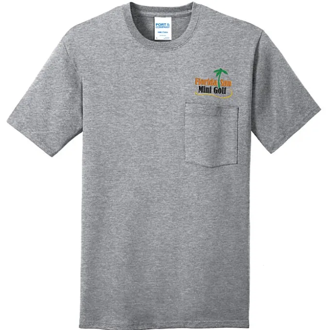 Port Classic 5.4-oz Pocket T-Shirt - Men's - Embroidered