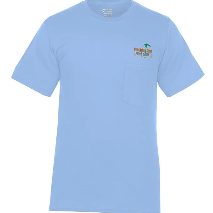 Port Classic 5.4-oz Pocket T-Shirt - Men's - Embroidered