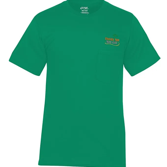 Port Classic 5.4-oz Pocket T-Shirt - Men's - Embroidered