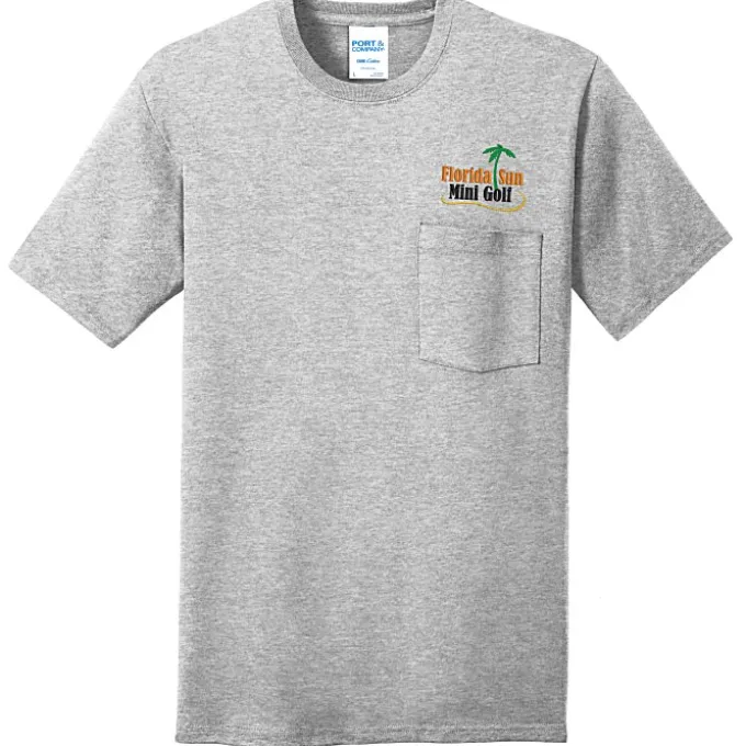 Port Classic 5.4-oz Pocket T-Shirt - Men's - Embroidered