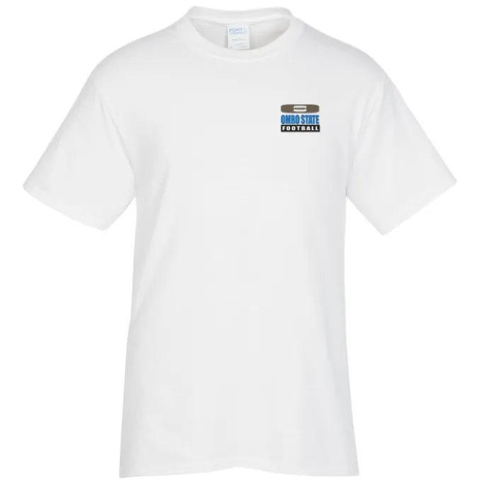 Port Classic 5.4-oz T-Shirt - Men's - White - Embroidered
