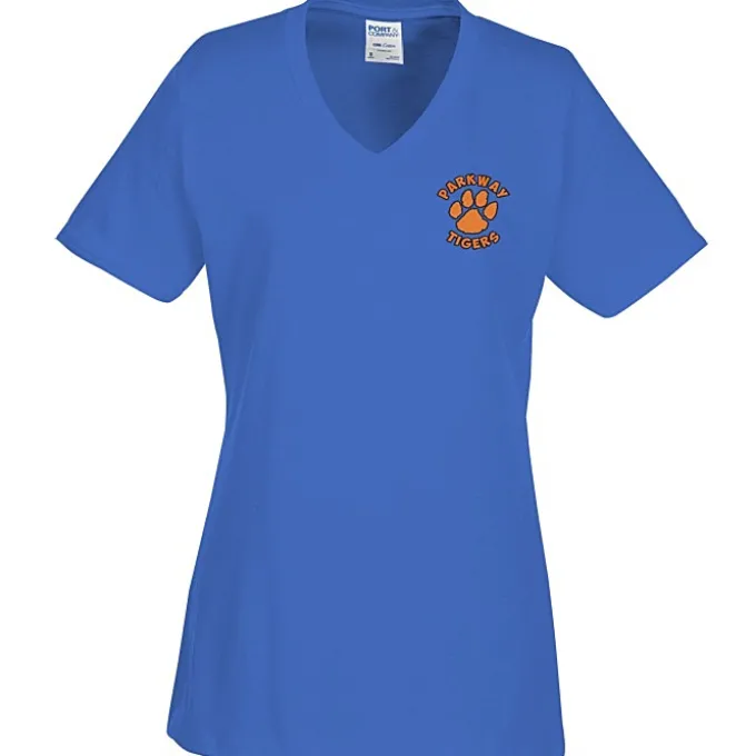 Port Classic 5.4-oz V-Neck T-Shirt - Ladies' - Colors - Embroidered