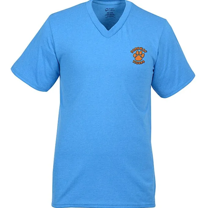 Port Classic 5.4-oz V-Neck T-Shirt - Men’s - Colors - Embroidered