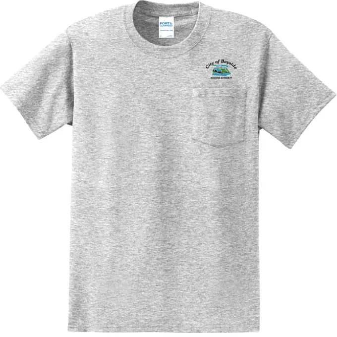 Port & Company Essential Pocket T-Shirt - Embroidered