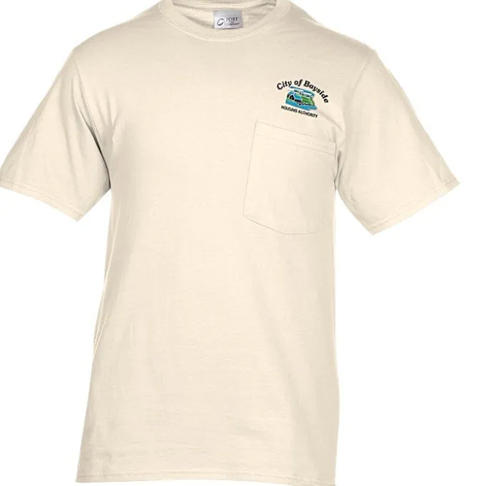 Port & Company Essential Pocket T-Shirt - Embroidered