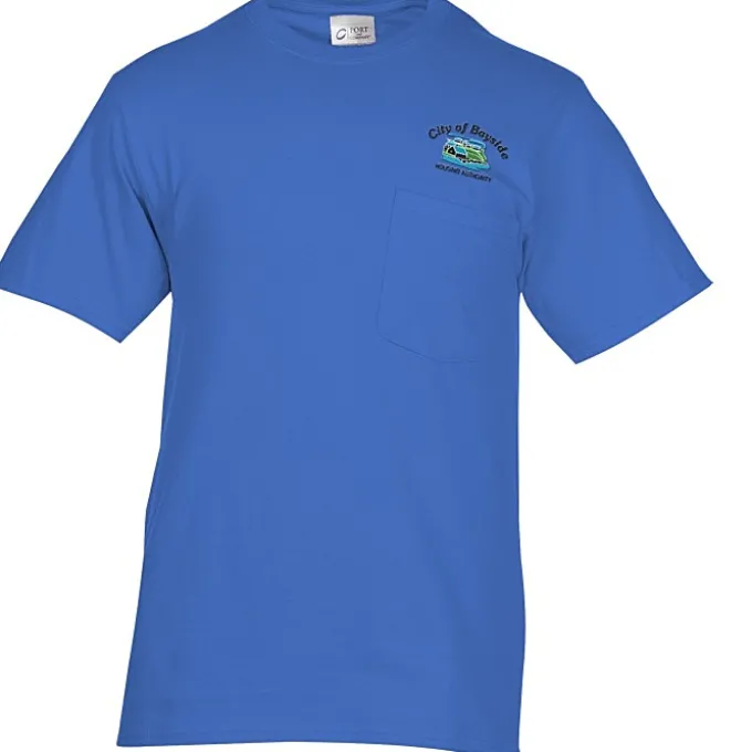 Port & Company Essential Pocket T-Shirt - Embroidered