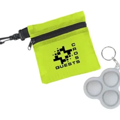 Push Pop Fidget Keychain with Pouch
