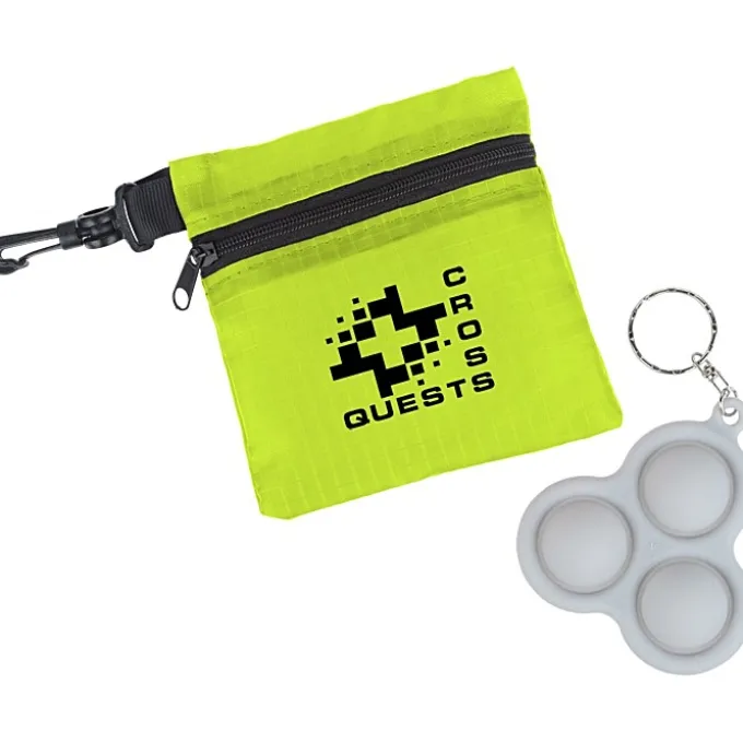 Push Pop Fidget Keychain with Pouch