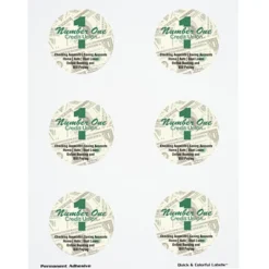 Quick & Colorful Perforated Sheeted Label - Circle 2-1/2 inches