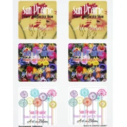 Quick & Colorful Perforated Sheeted Label - Square 3 inches x 3 inches