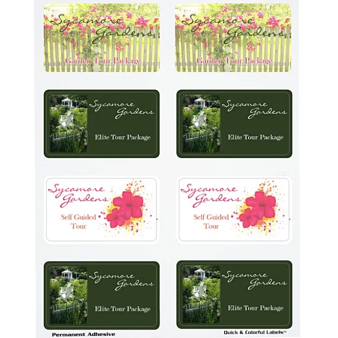 Quick & Colorful Perforated Sheeted Label - Rect 2 inches x 3-1/2 inches