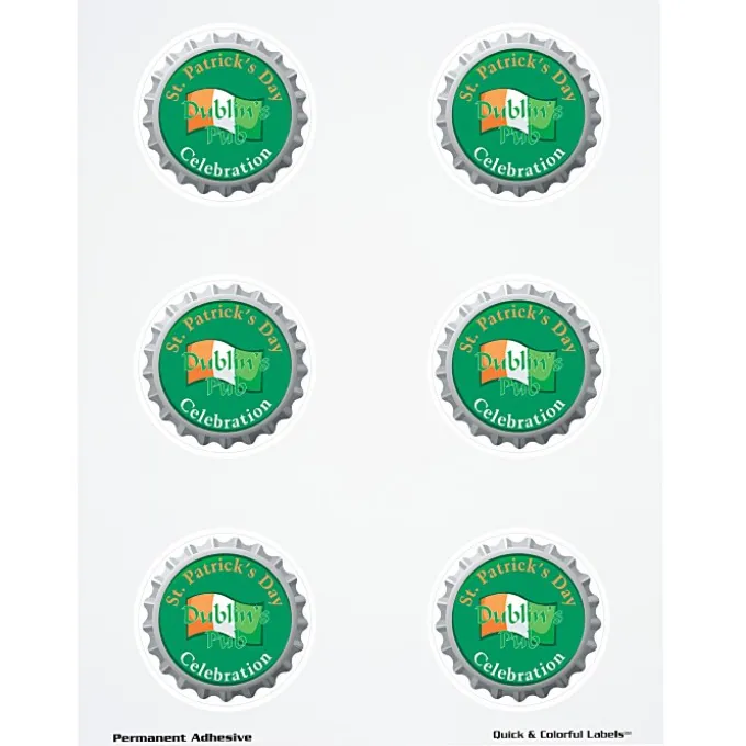 Quick & Colorful Sheeted Label - Circle 2-1/2 inches