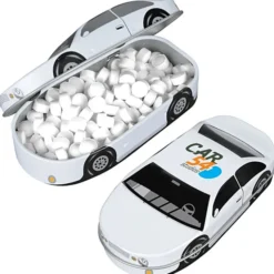 Race Car Mint Tin - White