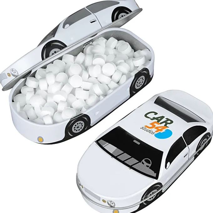 Race Car Mint Tin - White