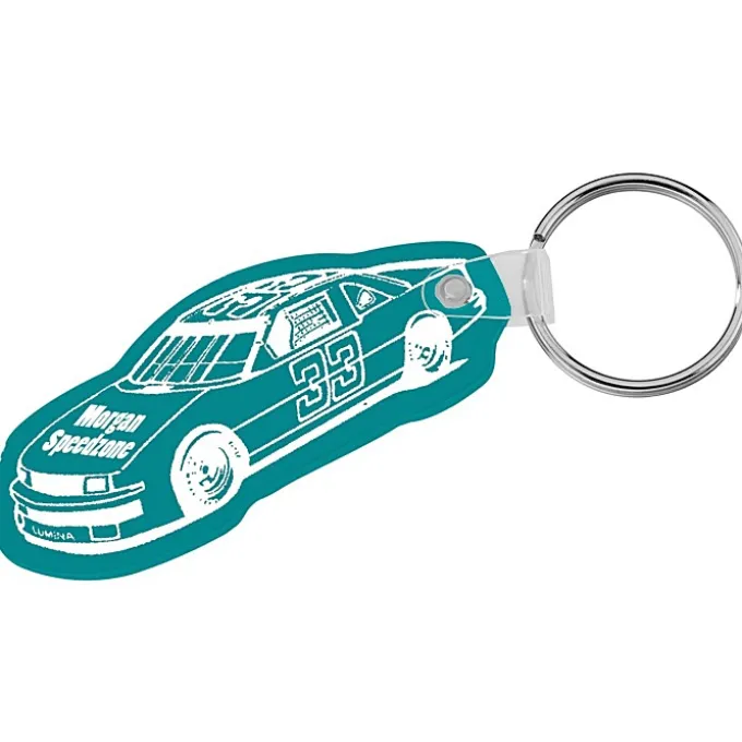 Race Car Soft Keychain - Opaque