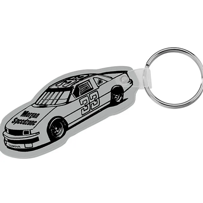Race Car Soft Keychain - Opaque
