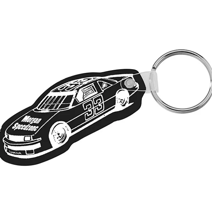 Race Car Soft Keychain - Opaque