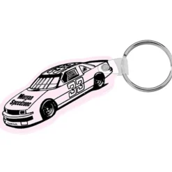 Race Car Soft Keychain - Opaque