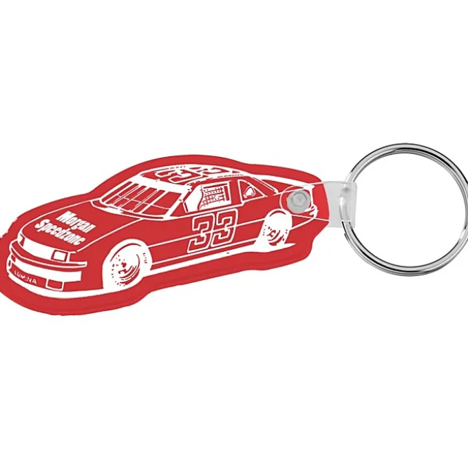 Race Car Soft Keychain - Translucent