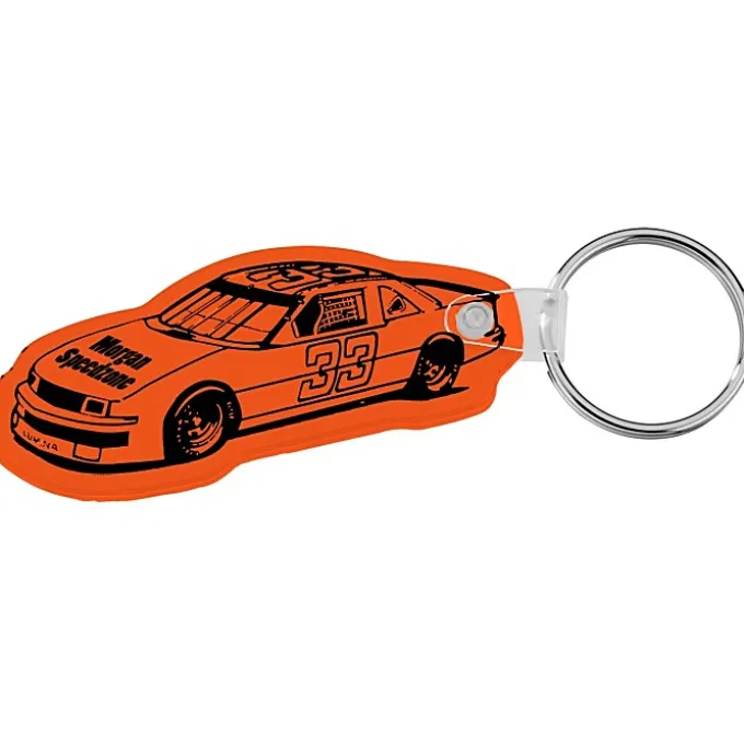 Race Car Soft Keychain - Translucent